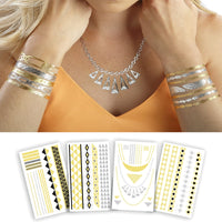 Hot Jewels - Metallic Temporary Tattoos - Tribal