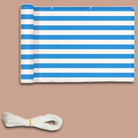 Ideaworks Deck & Fence Privacy Screen- Blue and White Stripes
