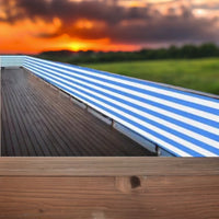 Ideaworks Deck & Fence Privacy Screen- Blue and White Stripes
