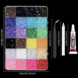 24K Rhinestone Kit - 20 Colors + Glue & Tools