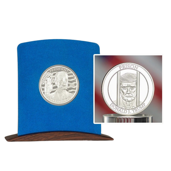 Joe Biden Commemorative Coin Silver-Layered Collectible Display Case Certificate