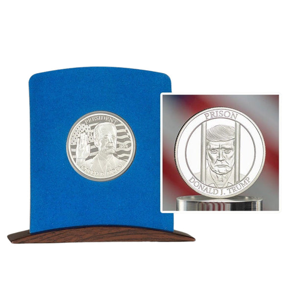Joe Biden 2024 Collectible Medallions – 2-Pack Gold & Silver-Tone Souvenir Set