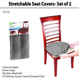 Stretchable Seat Covers – Set of 2 [Gray]