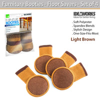 Furniture Booties - Floor Savers - Set of 4 - Light Brown