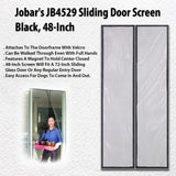 Jobar's JB4529 Sliding Door Screen, Black, 48-Inch