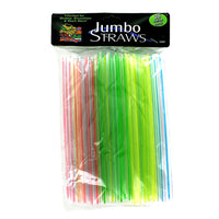 Vibrant 8-Inch Jumbo Straws - Pack of 36