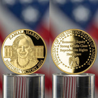 Kamala Harris 2024 Commemorative Coin – Gold-Layered Collectible