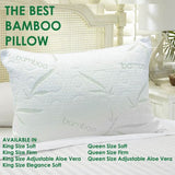 Bamboo Pillow -Aloe Vera Adjustable (King) - 36 in. x 19 in.