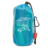 5-Pack Colorful Reusable Shopping Bags with Carry Pouch & Carabiner