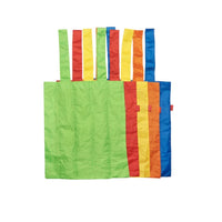 5-Pack Colorful Reusable Shopping Bags with Carry Pouch & Carabiner