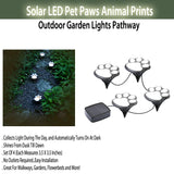 Solar LED Pet Paws Animal Prints Outdoor Garden Lights Pathway