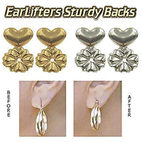 Hypoallergenic Earring Lifters for Women - 2 Pairs Adjustable