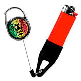 Lighter Leash Retractable Lighter Holder -  Rasta Series - Standard Size