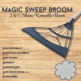Magic Sweep Broom 2-in-1 Silicone Removable Broom