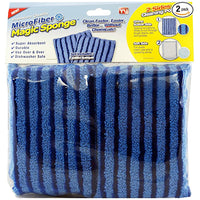 Magic Microfiber Jumbo Sponges - 2 Pack: Heavy-Duty Cleaning Made Easy