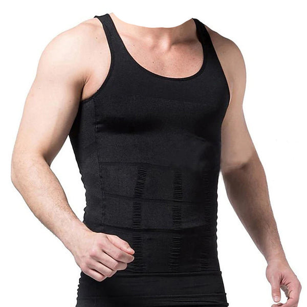 Men's Instant Slimming Undershirt - Black - XL