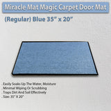 Miracle Mat Magic Carpet Door Mat - Regular Size - Blue
