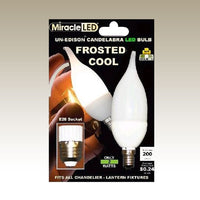 MiracleLED 604500 Ultra Saver 2-Watt Candelabra Frosted Cool Bulb