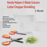 Multi-Functional 5-Blade Cutter and Shredding Scissors by Handy Helpers