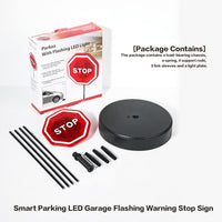 PARKEZ Luminated LED Flashing Stop Sign for Garage Parkin