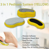 3-in-1 Pedicare System - Your Ultimate Foot Care Solution (Yellow)