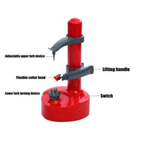 Rapid Peeler - One Touch Electric Action for Effortless Peeling (Red)