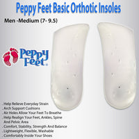 Peppy Feet Basic Orthotic Insoles - Men - Large (10-11.5)