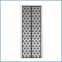 Eternal Lifestyle Hands Free Mesh Door - Floral Design - Black