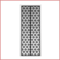 Eternal Lifestyle Hands Free Mesh Door - Floral Design - Black