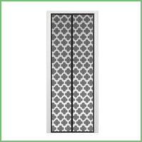 Eternal Lifestyle Hands Free Mesh Door - Floral Design - Black