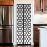 Eternal Lifestyle Hands Free Mesh Door - Floral Design - Black
