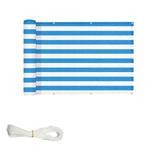 Ideaworks Deck & Fence Privacy Screen- Blue and White Stripes