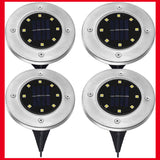 Radiant Pathways Wireless Solar-Powered Pathway Lights – Set of 4