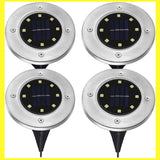 Radiant Pathways Wireless Solar-Powered Pathway Lights – Set of 4