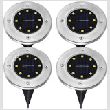 Radiant Pathways Wireless Solar-Powered Pathway Lights – Set of 4
