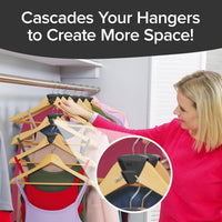 Ruby Space Triangles, 72-Pc Hanger Hooks, Black