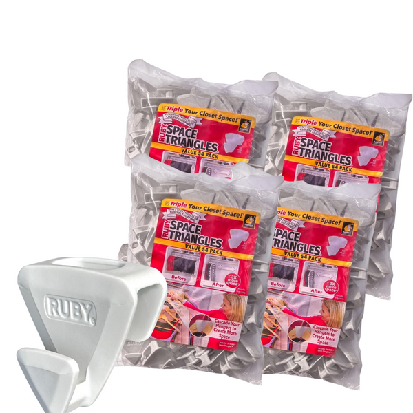 Ruby Space Triangles, 216-Pc Hanger Hooks, White