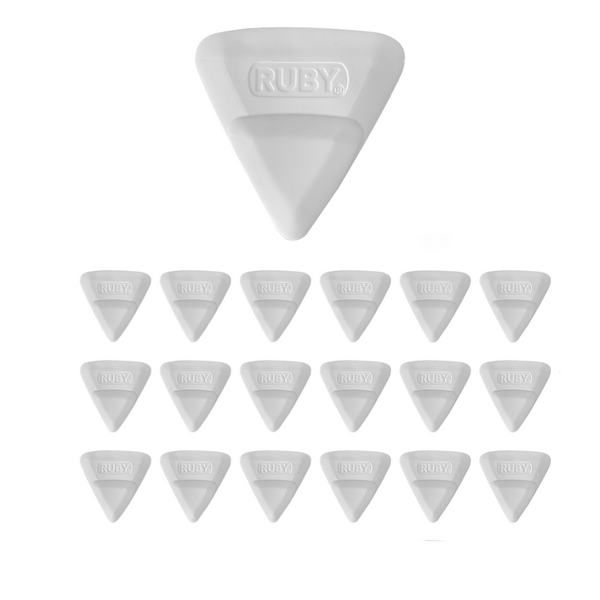 Ruby Space Triangles, 18-Pc Hanger Hooks, White