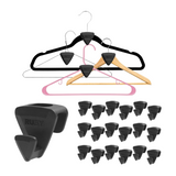 Ruby Space Triangles 18-Pc Hanger Hooks, Black
