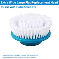 Extra Wide Large Flat Replacement Head for use with Turbo Scrub Pro