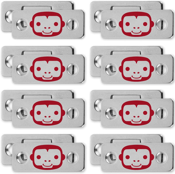 RUBY Monkey Magnets - Cabinet and Drawer Magnet Sets - 8 Sets