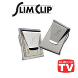 Slim Clip - Double Sided Money Clip with Slim Light Keychain - 2 Pack