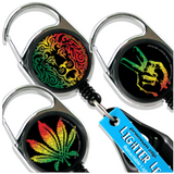 Lighter Leash Retractable Lighter Holder -  Rasta Series - Standard Size