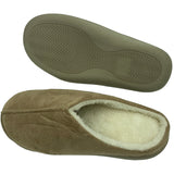 Serenis Men's Memory Foam Slippers, Taupe- Medium (8-9)