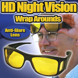 HD Night Vision Wrap Around Sunglasses - Anti-Glare Polarized Fit-Over Glasses