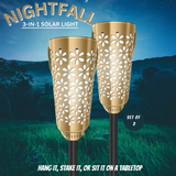 Nightfall 3-in-1 Solar Lights Set of 2