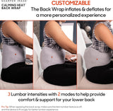Sharper Image Calming Heat Back Wrap - Heated Lumbar Belt