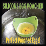 Silicone Egg Poacher Pods - 4 Pack - Versatile Nonstick Pods for Perfect Eggs