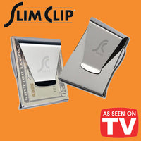 Slim Clip Metal Money Clip Holder - Stainless Steel Bill & Card Organizer