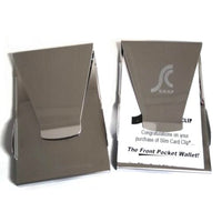 Slim Clip - Double Sided Money Clip with Slim Light Keychain - 2 Pack